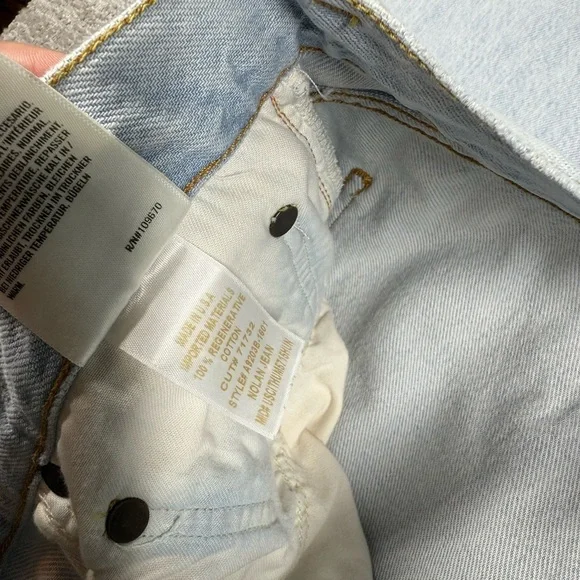 Agolde Nolan Balloon Light Wash Super Wide Leg Baggy High Rise Flowy Jean Sz 33 - Picture 7 of 14